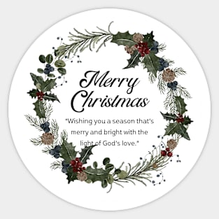 Merry Christmas Round Sticker 24 Sticker